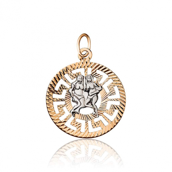 Золотая подвеска &amp;quot;Близнецы&amp;quot; - 1