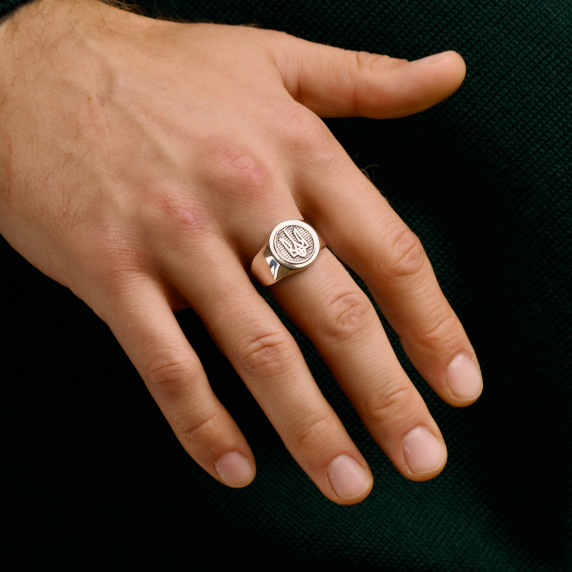 Серебряное кольцо "Трезуб" - 4 Серебряное кольцо "Трезуб" - 4