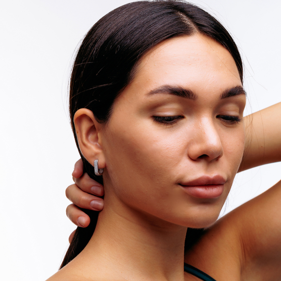 Серебряные серьги "Дорожка" - 5 Серебряные серьги "Дорожка" - 5