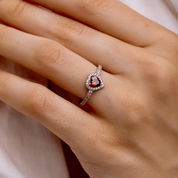 Серебряное кольцо &amp;quot;Сердце&amp;quot; - 1