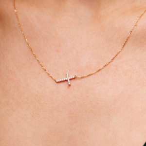 Золотое колье "Крест"