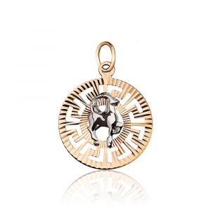 Золотая подвеска "Козерог"