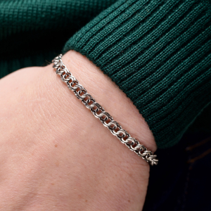 Серебряный браслет "Бисмарк плоский"