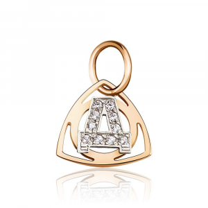 Золотая подвеска "Д"