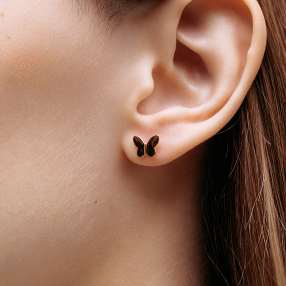 Золоті пусети “Метелик” - 2