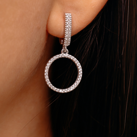 Серебряные серьги &amp;quot;Око&amp;quot; - 2