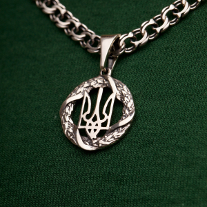 Серебряный подвес "Герб Украины"