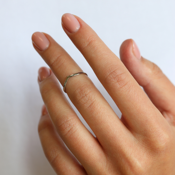 Серебряное фаланговое кольцо - 3