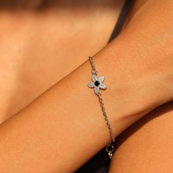 Серебряный браслет &amp;quot;Цветок&amp;quot; - 1