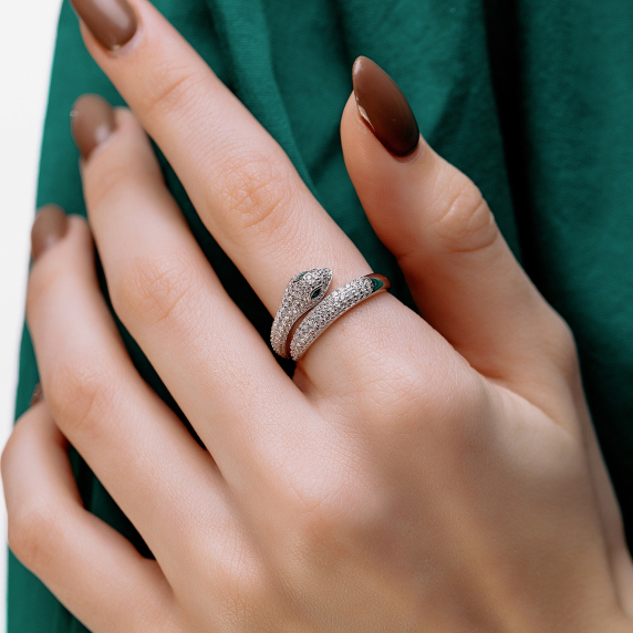 Серебряное кольцо &amp;quot;Змея&amp;quot; - 1