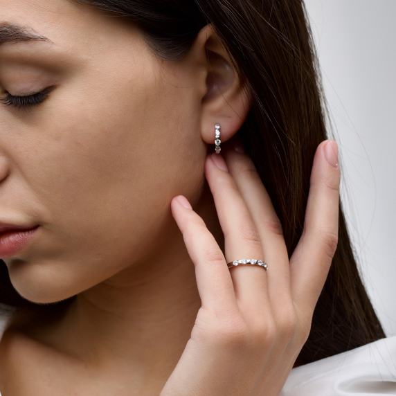 Серебряные сережки &amp;quot;Доминика&amp;quot; - 11