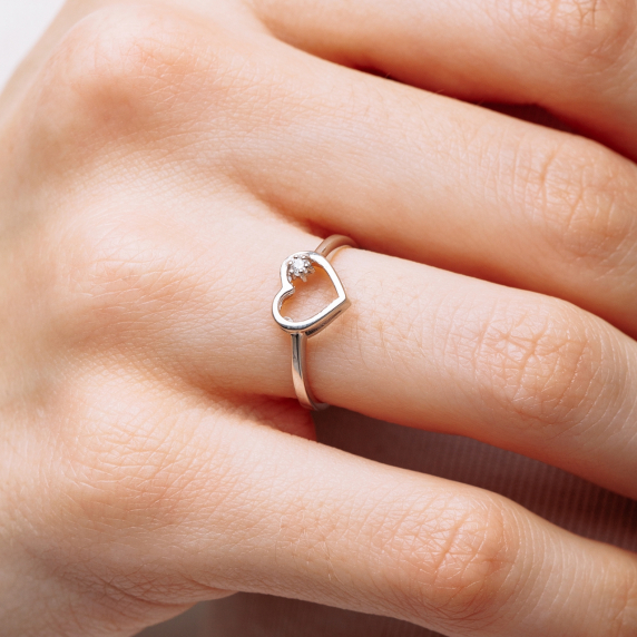 Срібна каблучка "Серце" - 2 Срібна каблучка "Серце" - 2