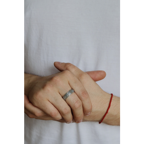 Серебряное кольцо "спаси и сохрани" - 4 Серебряное кольцо "спаси и сохрани" - 4