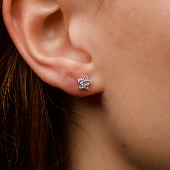 Срібні пусети &amp;quot;Квітка&amp;quot; - 1