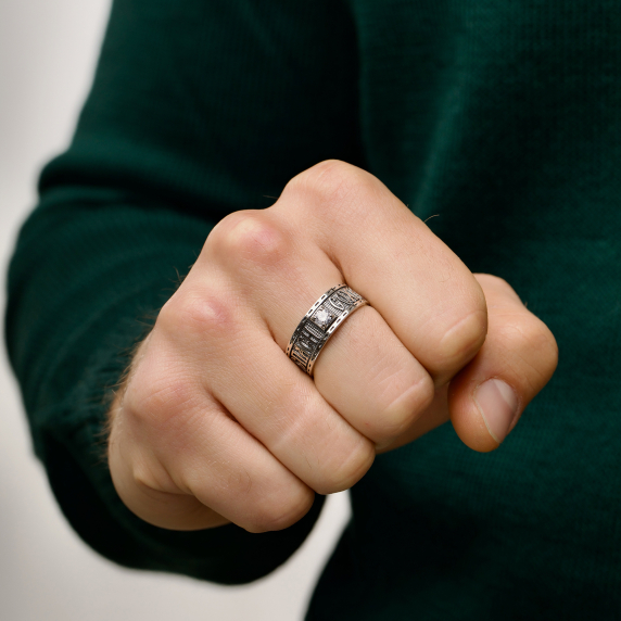 Срібний перстень &amp;quot;Врятуй та збережи&amp;quot; - 4