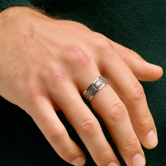 Серебряный перстень &amp;quot;Спаси и сохрани&amp;quot; - 1