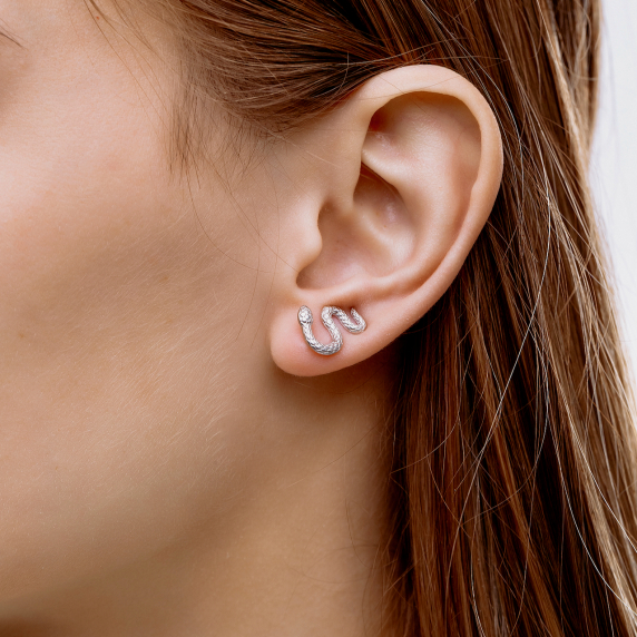 Срібні пусети &amp;quot;Снейк&amp;quot; - 3