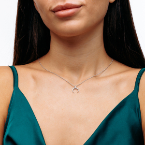 Серебряное колье "Месяц"