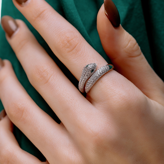 Серебряное кольцо &amp;quot;Змея&amp;quot; - 2