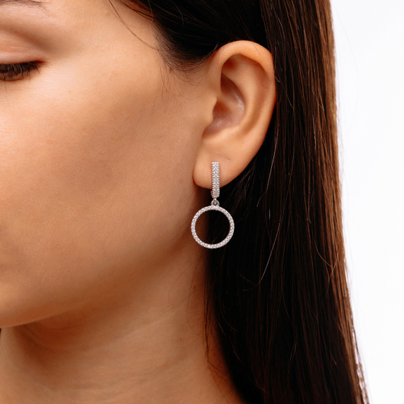 Серебряные серьги &amp;quot;Око&amp;quot; - 1