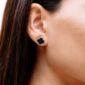 Серебряные пусеты "Cloveria"