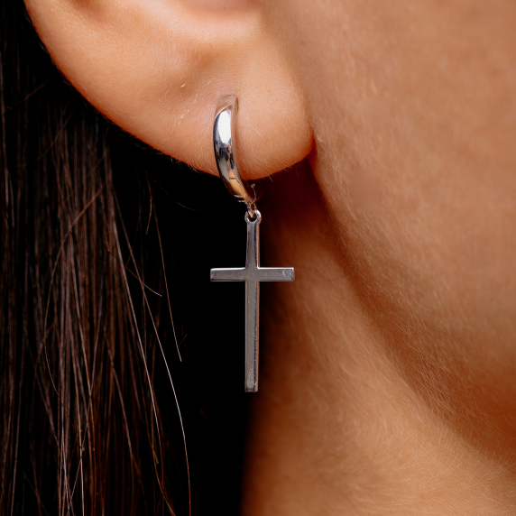 Серебряные серьги &amp;quot;Кресты&amp;quot; - 1