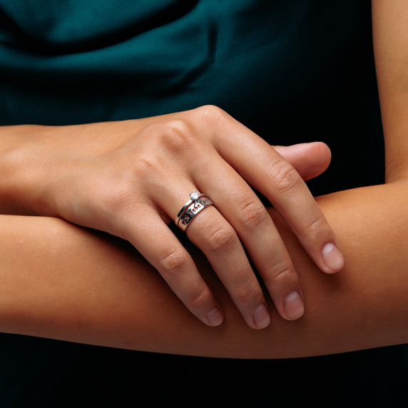 Срібна каблучка "Кохання" - 2 Срібна каблучка "Кохання" - 2