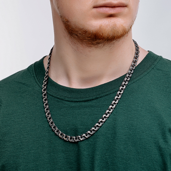 Серебряная цепь &amp;quot;Плоский Бисмарк&amp;quot; - 5