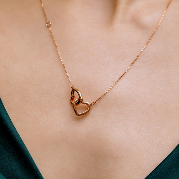 Золотое колье &amp;quot;Два сердца&amp;quot; - 5