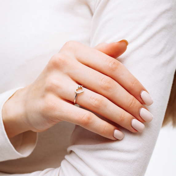 Срібна каблучка "Серце" - 3 Срібна каблучка "Серце" - 3