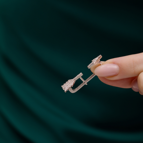 Срібна сережка &amp;quot;Стрілка&amp;quot; одна штука - 2