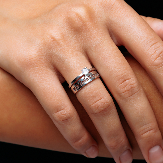 Серебряное кольцо &amp;quot;Любовь&amp;quot; - 1