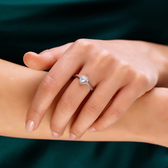 Серебряное кольцо "Сердце" - 3 Серебряное кольцо "Сердце" - 3