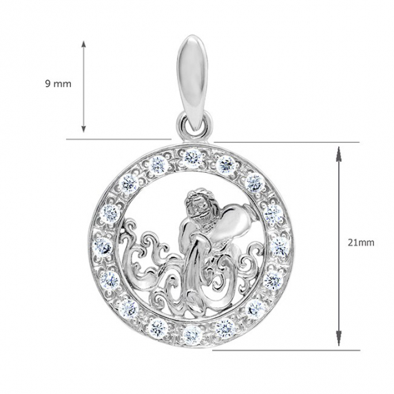 Срібна підвіска "Водолій" - 2 Срібна підвіска "Водолій" - 2