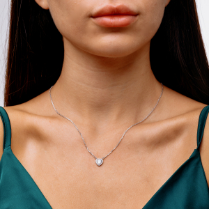 Серебряное колье "Сердце"