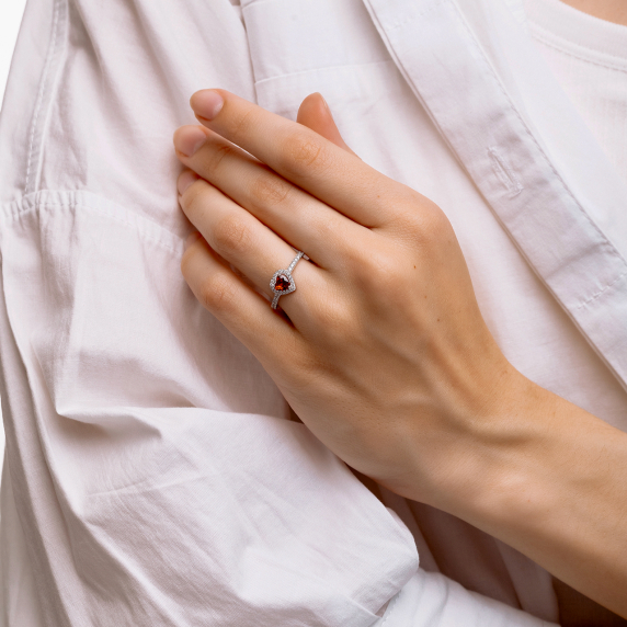 Серебряное кольцо &amp;quot;Сердце&amp;quot; - 4