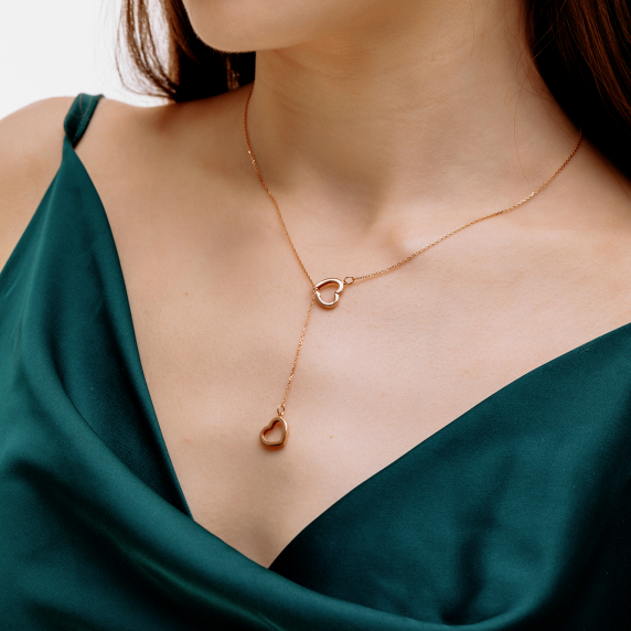 Золотое колье &amp;quot;Два сердца&amp;quot; - 1