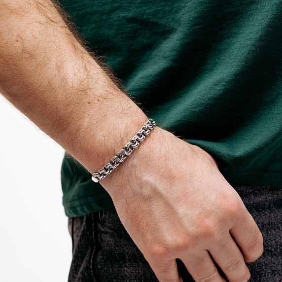 Срібний браслет &amp;quot;Бісмарк Плоский&amp;quot; - 1