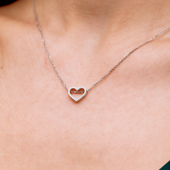 Серебряное колье &amp;quot;Сердце&amp;quot; - 2