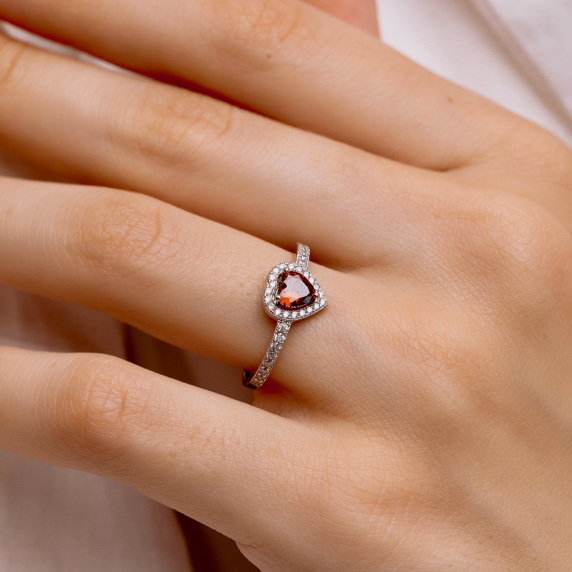 Серебряное кольцо &amp;quot;Сердце&amp;quot; - 2