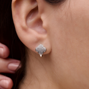 Серебряные серьги "Cloveria"