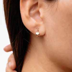 Золотые сережки "Сердечки"