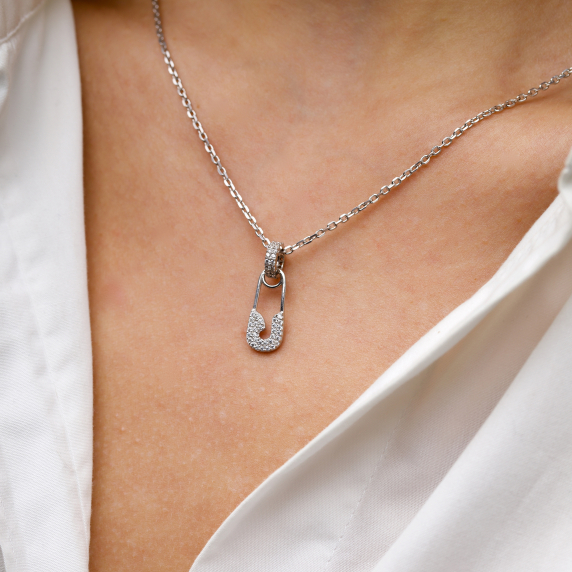 Серебряная подвеска &amp;quot;Булавка&amp;quot; - 1