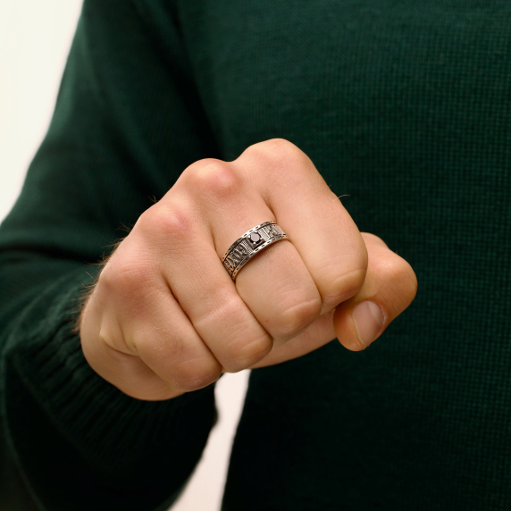 Срібний перстень &amp;quot;Врятуй та збережи&amp;quot; - 4