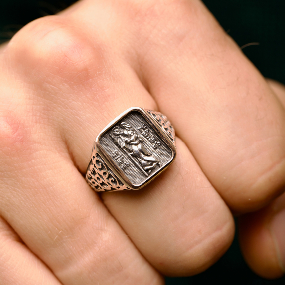 Серебряная печатка &amp;quot;Арх. Гавриил&amp;quot; - 3