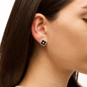 Серебряные сережки "Cloveria"