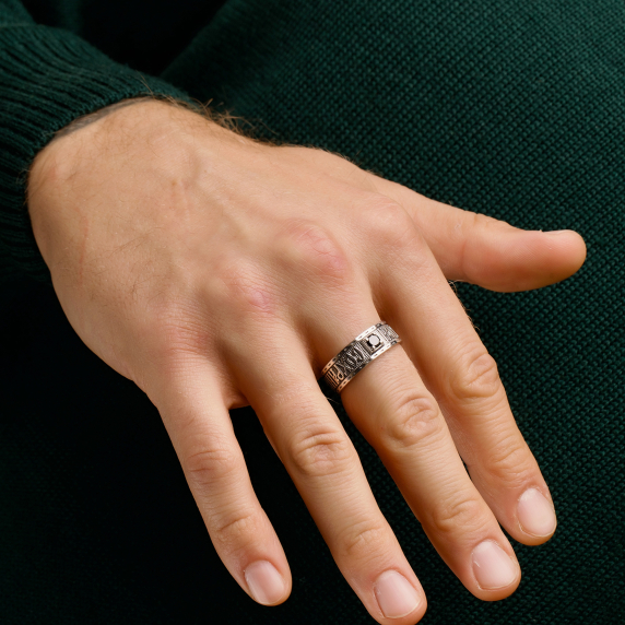 Срібний перстень &amp;quot;Врятуй та збережи&amp;quot; - 1