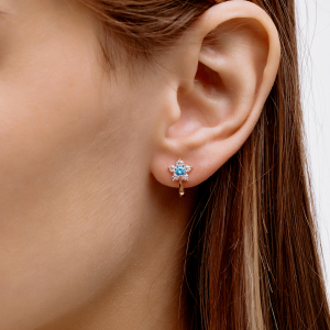 Золотые сережки "Цветок"