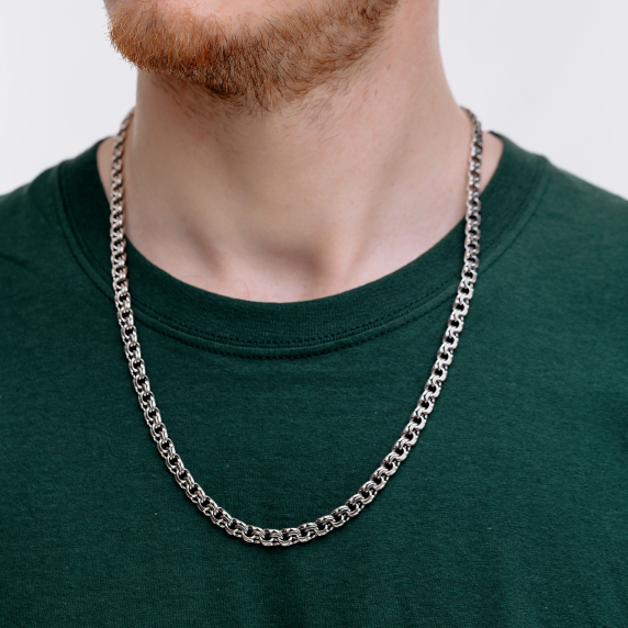 Серебряная цепочка &amp;quot;Бисмарк плоский&amp;quot; - 2