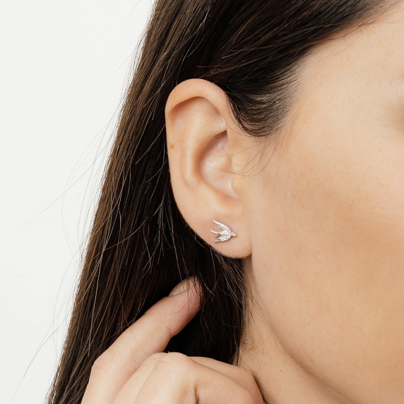 Серебряные пусеты &amp;quot;Ласточка&amp;quot; - 2